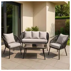 NOVAHUS - Juego de Living Terraza Bari 5 Personas