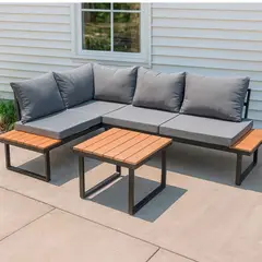 NOVAHUS - Juego de Living Terraza Siena 4 Personas