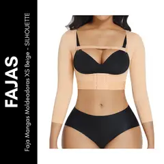 GENERICO - Faja Mangas Moldeadoras XS Beige - SILHOUETTE