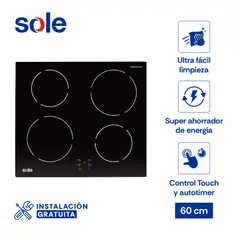 SOLE - Encimera Inducción 60 Cm 4 Hornillas