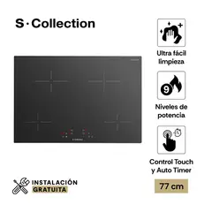 SOLE - Encimera Vitrocerámica de Inducción S-Collection 77 cm cTimer