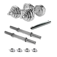 OEM - Juego de Mancuernas 30KG Metal Ajustables Pesas Cromadas Maletín