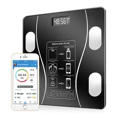 HOLGU - Balanza Digital Con Medidor Porcentaje De Grasa Y Bluetooth