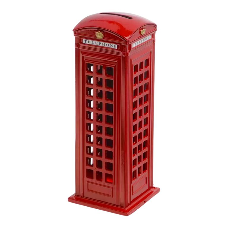 Alcancía Cabina Teléfono Londres 18 cm