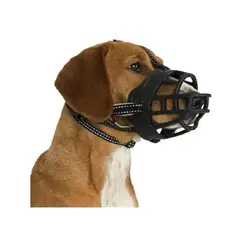 GENERICO - Bozal de Silicona flexible para Perros Talla 1 Color Negro