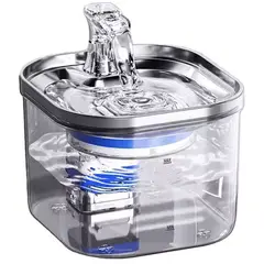 TRENDY TECH E I R L - Bebedero automático de Acero Inoxidable para Mascotas 2L