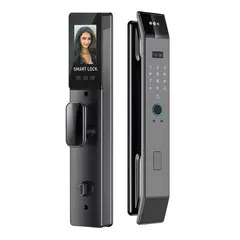 TRENDY TECH E I R L - Cerradura Chapa Digital Inteligente Exterior Smart 6 en 1 Huella, Reconocimiento Facial, código, App