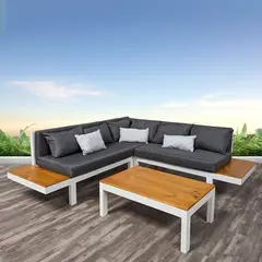 MOVENDA - Sofá seccional de terraza Alca 5 personas con mesa Movenda