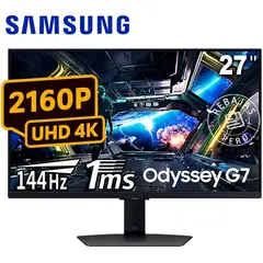 SAMSUNG - Monitor Gaming Samsung Odyssey G7 27″ UHD 4K Fast IPS 144Hz HDR Smart