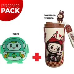 GENERICO - Pack de un tapper y Un tomatodo 500ML Termico Verde