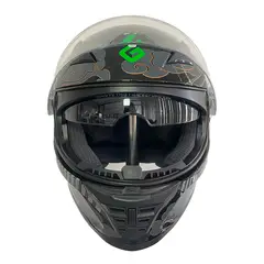 GREENLINE - CASCO INTEGRADO PARA MOTO MODELO 800 BLACK DEMON GREENLINE TALLA XL