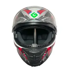 GREENLINE - CASCO DOT PARA MOTO MODELO 800 BLANCO ENGRANAJE TALLA XL