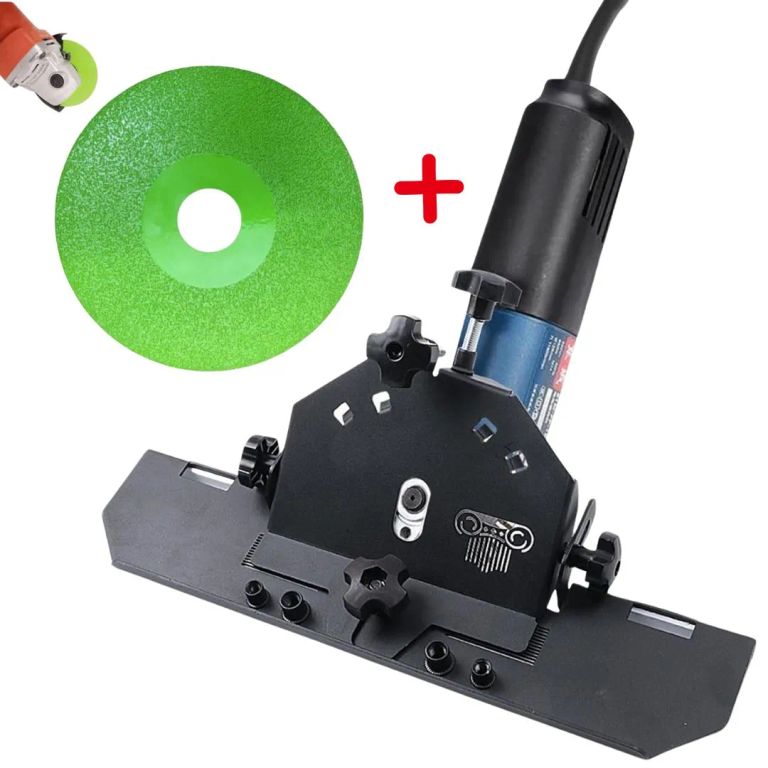 Adaptador Amoladora Corte 45 Porcelanato + Disco Verde Corte Pulido