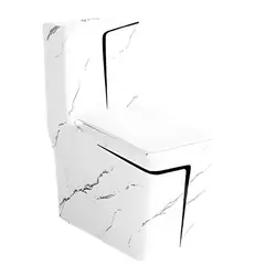 FRATELLI - INODORO ONE PIECE MINIMALISTA BLANCO Y NEGRO