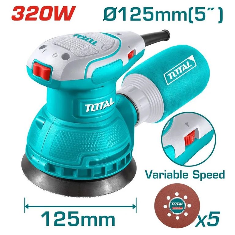 Lijadora Roto Orbital 320w 220v 13000 Rpm Total Tf2131256