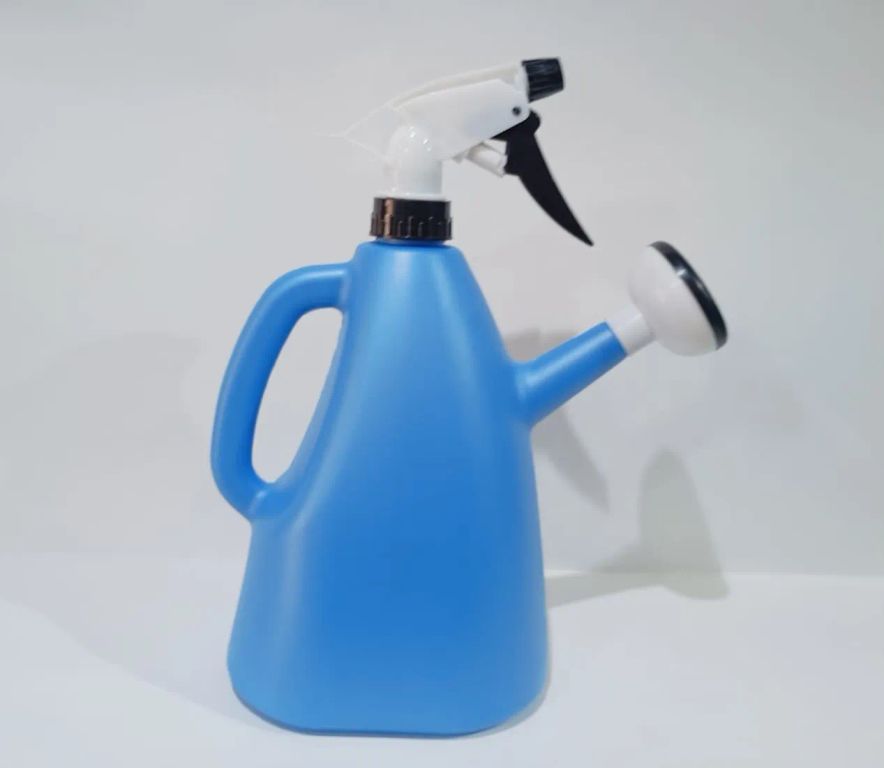 REGADERA DE 1 L DOBLE FUNCIÓN C/ ROCIADOR DE JARDINERÍA MOD. BASIC AZUL. PLASTIMACETA LÍNEA CLÁSICA