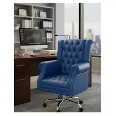 MOBILIARI - SILLA GERENCIA GIRATORIA OUTLET CYBER MOBILIAR CHESTERFIEL AZUL