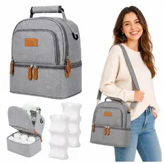 Baby - Cooler Bag para Leche Materna +2 Porta Hielos Reutilizables