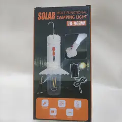 GENERICO - LINTERNA SOLAR PARA CAMPING Y PANEL PARA CARGAR CELULAR JB-968W