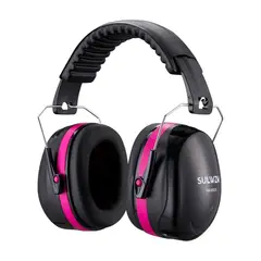 GENERICO - Audífonos Antiruido Orejeras Para Niños 7 años Jovenes y Adultos cabeza nornal - Negro Rosa SULWZM