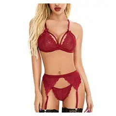 GENERICO - Set de Lencería de Encaje con Sujetadores
