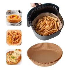 GENERICO - PAPEL BANDEJA FREIDORA DE AIRE 20 CM ANTIGRASA 100 u. ANTIADHERENTE