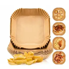 GENERICO - PAPEL ANTIADHERENTE BANDEJA FREIDORA DE AIRE CUADRADA 100U