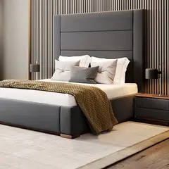 GENERICO - Cama Box Tarima Doncella Grafito King La Industria