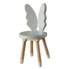 DIBA MUEBLES - Silla Infantil Mariposa Montessori Blanco -