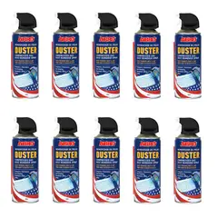 ABRO - Set De 10 Latas Aire Comprimido Abro De 400ml