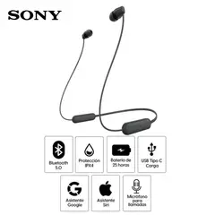 SONY - Audífonos Bluetooth SONY In Ear WI-C100 IPX4 25 Horas - Negro