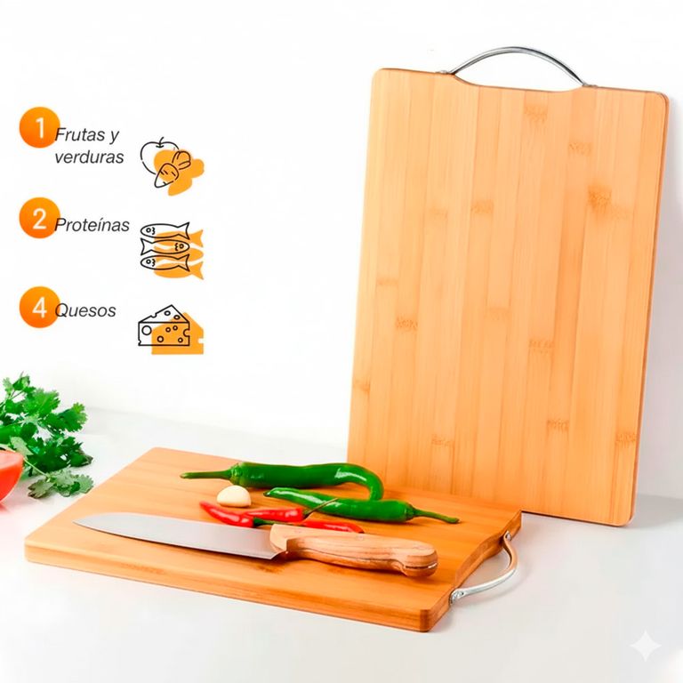 Tabla De Bambú Para Picar Para Cocina 25 X 35 Cm