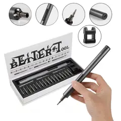 OEM - Destornillador Eléctrico Profesional Inalámbrico Recargable con Magnetizador y Set 20 PZ USB
