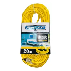 HOME LIGHT - Extension Electrica Vulcanizado 20 Metros Home Light