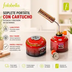 DRAGON - SOPLETE PROFESIONAL + 2 BOMBONAS X 500ML DE VALVULA DE ACOPLE