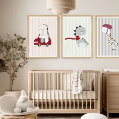 ARTE R LATTE - Artprint KIDS 3 - Cuadro de madera Vintage Moderno con vidrio