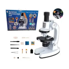 GENERICO - Microscopio Infantil x1200 con Luz LED y Soporte para Celular