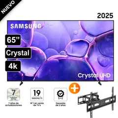 SAMSUNG - Televisor 65” Crystal UHD 4K UN65U8000FG + RACK