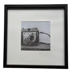 DECOMOA - Marco oversize para foto cuadrado Nogal oscuro 42x42 cm - 20x20 cm