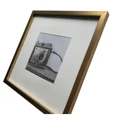 DECOMOA - Marco oversize para foto cuadrado Dorado 42x42 cm - 20x20 cm