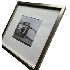 DECOMOA - Marco oversize para foto cuadrado Plateado 42x42 cm - 20x20 cm