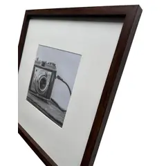 DECOMOA - Marco oversize para foto cuadrado Nogal 42x42 cm - 20x20 cm