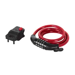 HERMEX - Candado de cable con combinación, Ø 10 mm, 1,20 m
