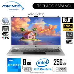 ADVANCE - Laptop Advance NV9855 Intel Celeron N4020 8GB RAM 256GB SSD 15.6"  FHD IPS FreeDos