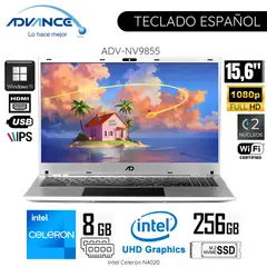 ADVANCE - Laptop Advance NV9855 Intel Celeron N4020 8GB RAM 256GB SSD 15.6" FHD IPS Windows 11