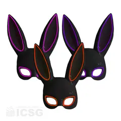 GENERICO - Máscara Led Conejita Halloween Carnaval Fiesta