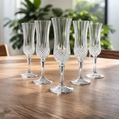 OEM - Copa Flauta Diamante de Cristal Diseño Elegante para Champagne y Espumantes