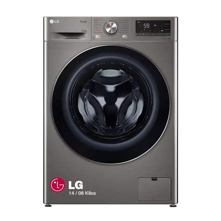 Lavaseca LG 14/8 Kg Carga Frontal con AI DD Steam Wi-Fi WD14PVC4S6C Plateado