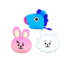GENERICO - Pack 3 Almohada Cojín Bts Bt21 Cooky RJ Mang