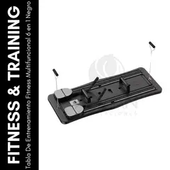 GENERICO - Tabla De Entrenamiento Fitness Multifuncional 6 en 1 Negro